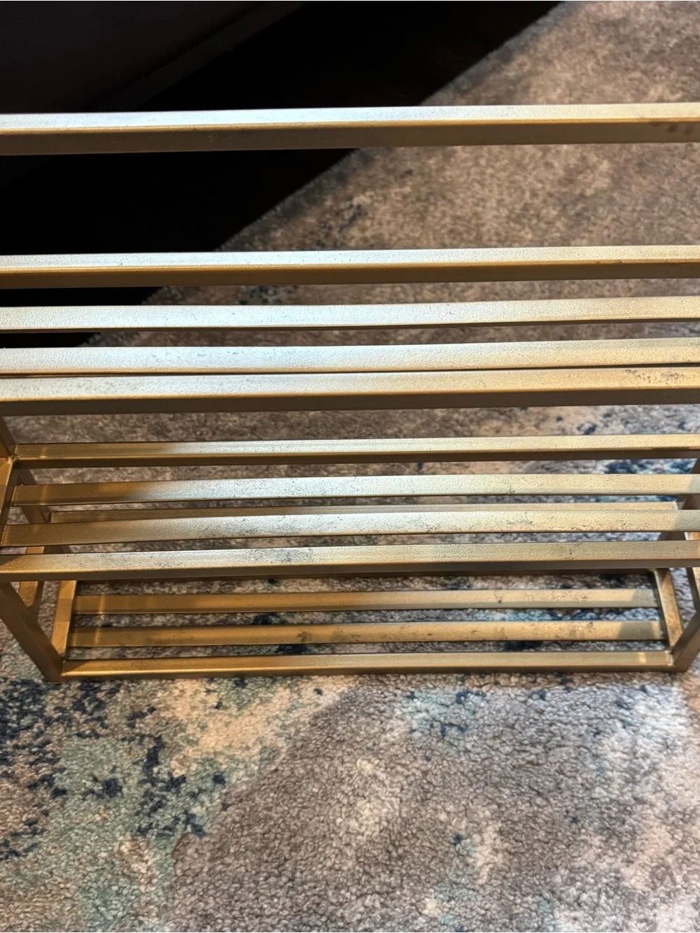 Gold Metal Tiered Organizer Shelf